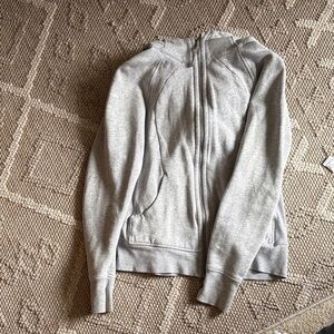 lululemon athletica Light Gray Full-Zip Hoodie